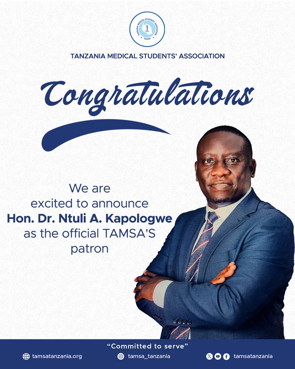 TAMSA Welcomes Dr. Ntuli Kapologwe as Our Patron